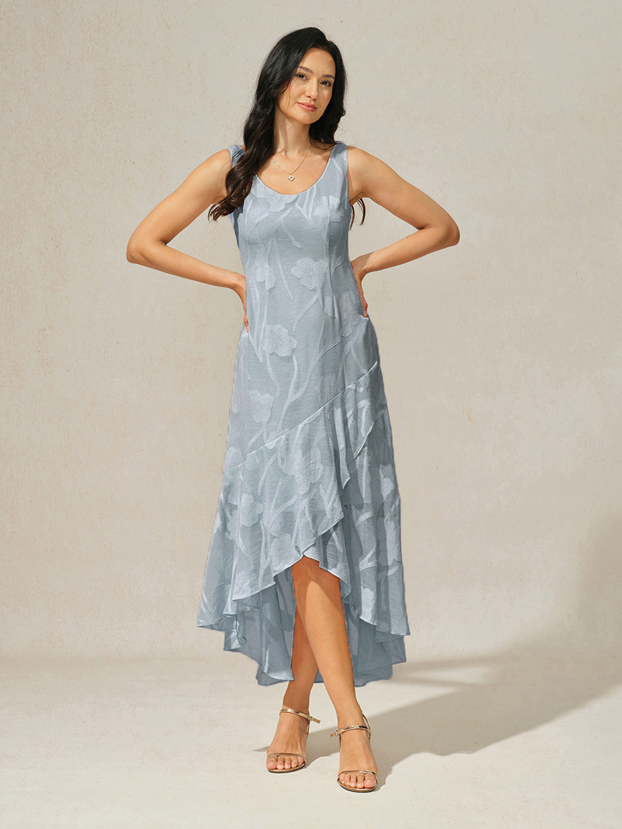 Women's Floral Burnout Chiffon Midi Dress product view 32 - Delvore