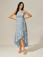 Women's Floral Burnout Chiffon Midi Dress product view 32 - Delvore