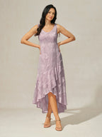 Women's Floral Burnout Chiffon Midi Dress product view 31 - Delvore
