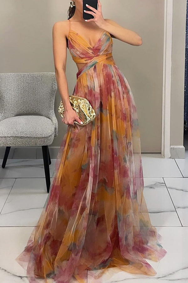 Floral Chiffon Wrap Maxi Dress product view 10 - Delvore