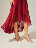 Women's Floral Burnout Chiffon Midi Dress product view 19 - Delvore