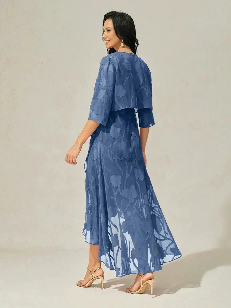 Women's Floral Burnout Chiffon Midi Dress product view 5 - Delvore