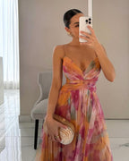 Floral Chiffon Wrap Maxi Dress product view 2 - Delvore