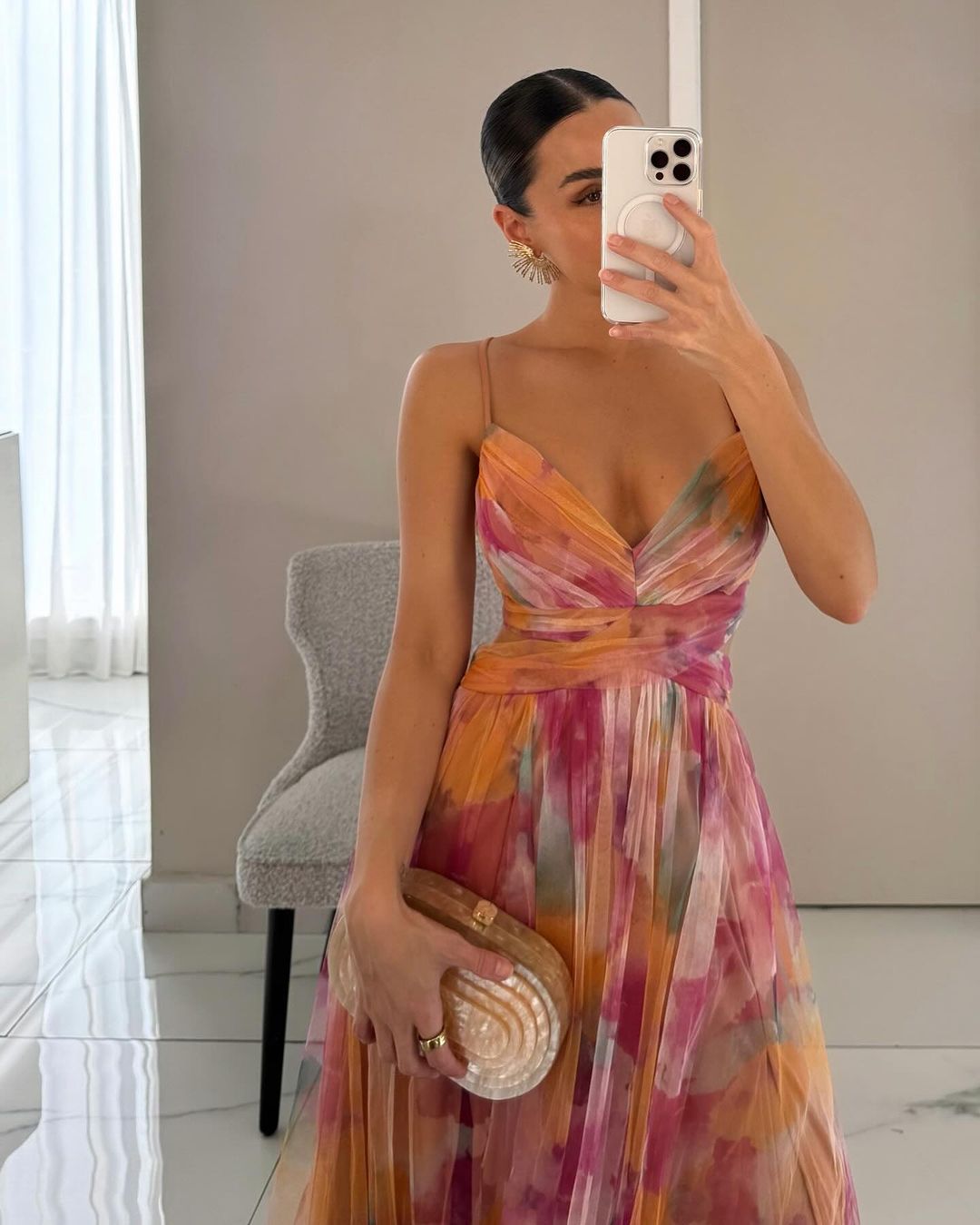 Floral Chiffon Wrap Maxi Dress product view 2 - Delvore