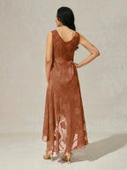 Women's Floral Burnout Chiffon Midi Dress product view 27 - Delvore