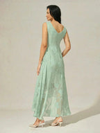 Women's Floral Burnout Chiffon Midi Dress product view 7 - Delvore