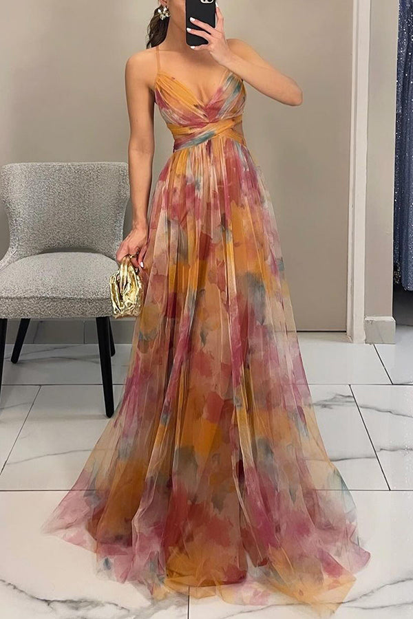Floral Chiffon Wrap Maxi Dress product view 4 - Delvore