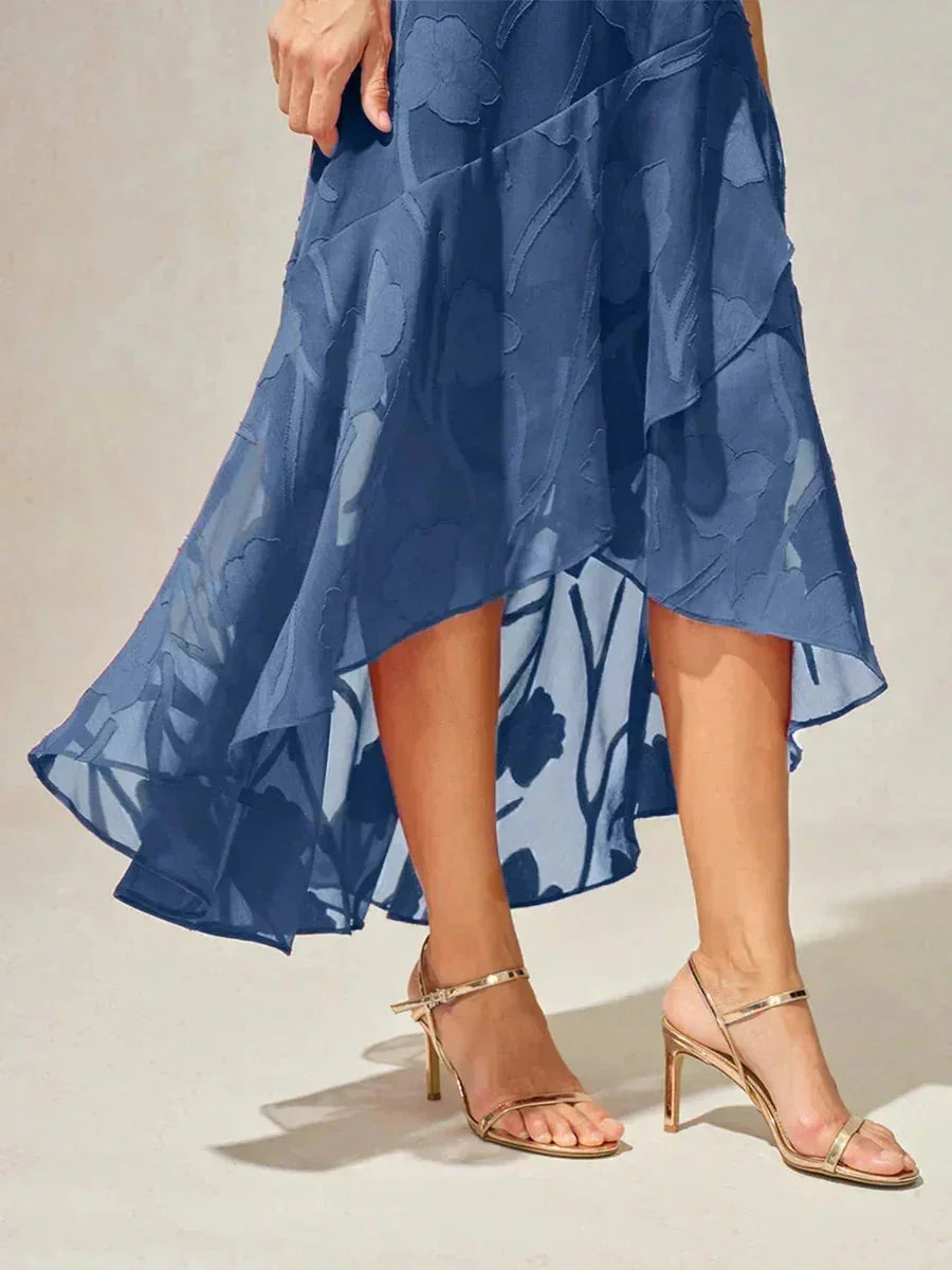 Women's Floral Burnout Chiffon Midi Dress product view 2 - Delvore