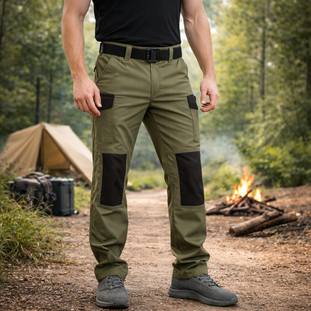 Urban Explorer | Men's Black Cargo Pants with Waterproof Fabric | Versatile Design for Comfort and Flexibility