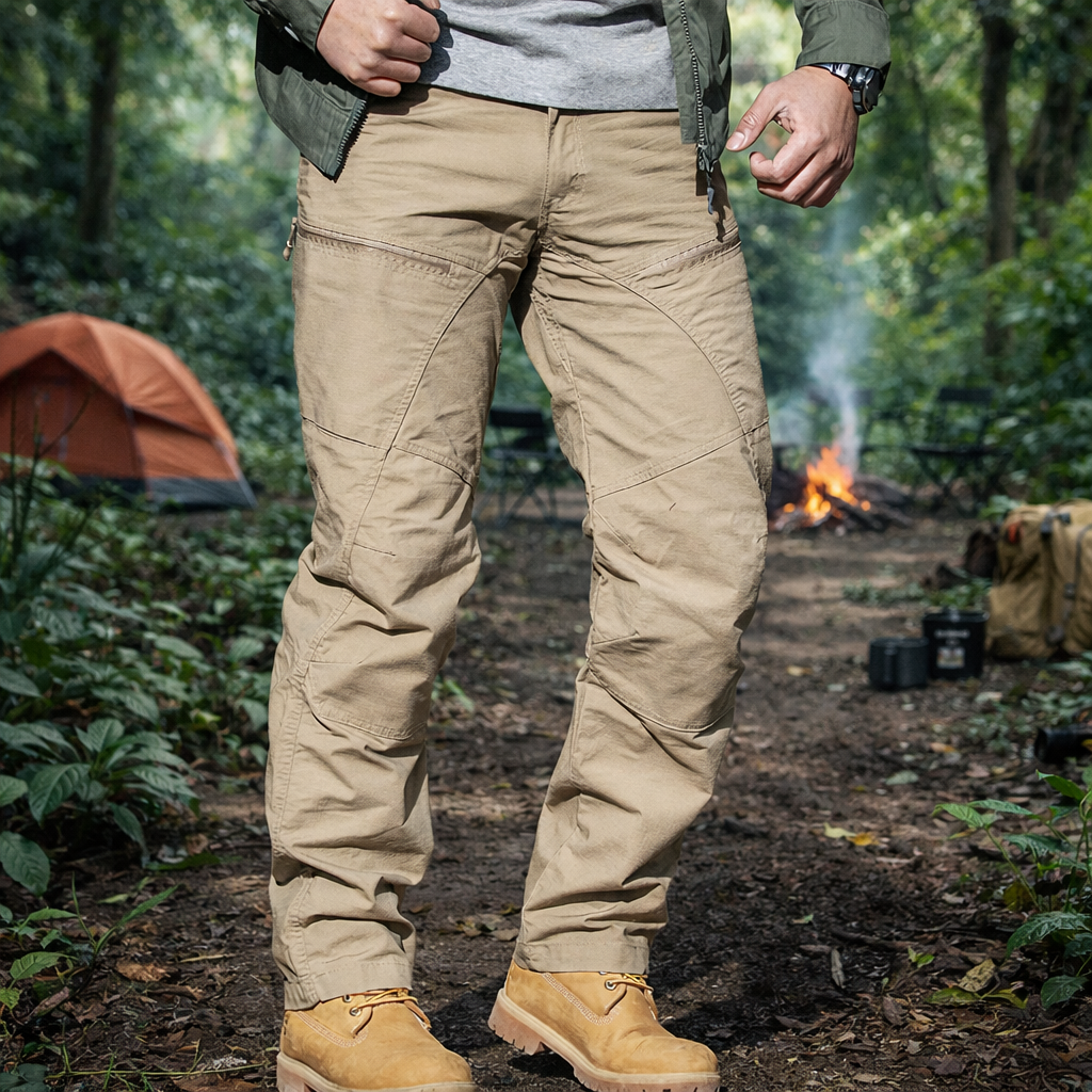 Outdoor Essentials | Men's Cargo Trousers with Stretch Fabric | Versatile Tactical Pants for Comfort and Performance