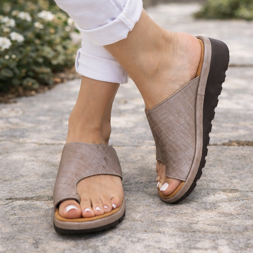 Orthopedic Sandals | Three Arch Support with Stylish Toe-Ring Design | Comfortable Footwear for Bunion Pain Relief