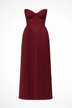Strapless Pleated Maxi Dress product view 10 - Delvore