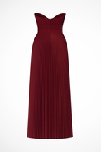 Strapless Pleated Maxi Dress product view 9 - Delvore