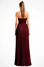 Strapless Pleated Maxi Dress product view 8 - Delvore