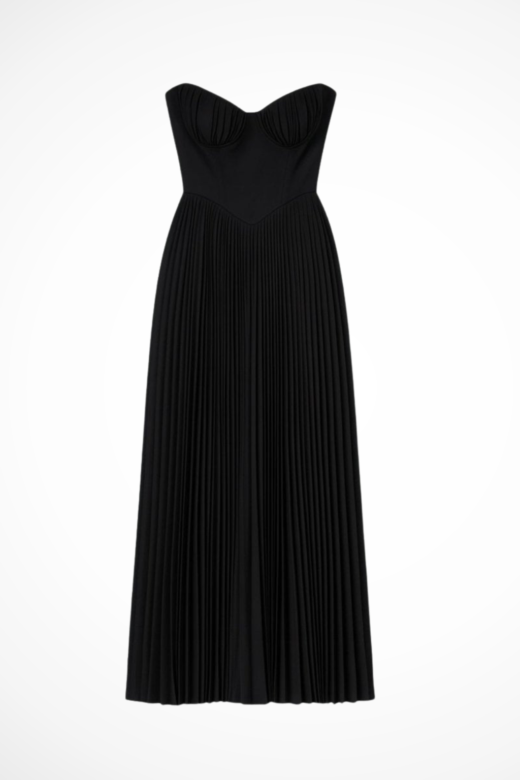 Strapless Pleated Maxi Dress product view 4 - Delvore