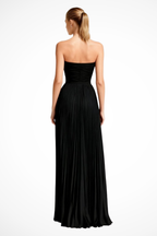Strapless Pleated Maxi Dress product view 3 - Delvore