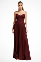 Strapless Pleated Maxi Dress product view 6 - Delvore