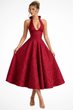 Halter Neck Corset Midi Dress product view 6 - Delvore
