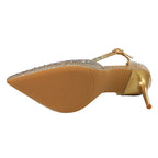 Rhinestone Ankle Strap Stilettos