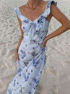 Floral Print Slip Maxi Dress product view 4 - Delvore