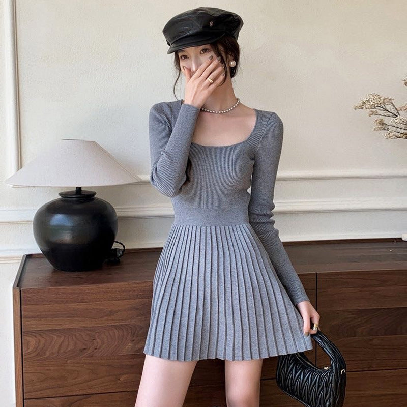 Long Sleeve Knit Mini Dress - Cararush