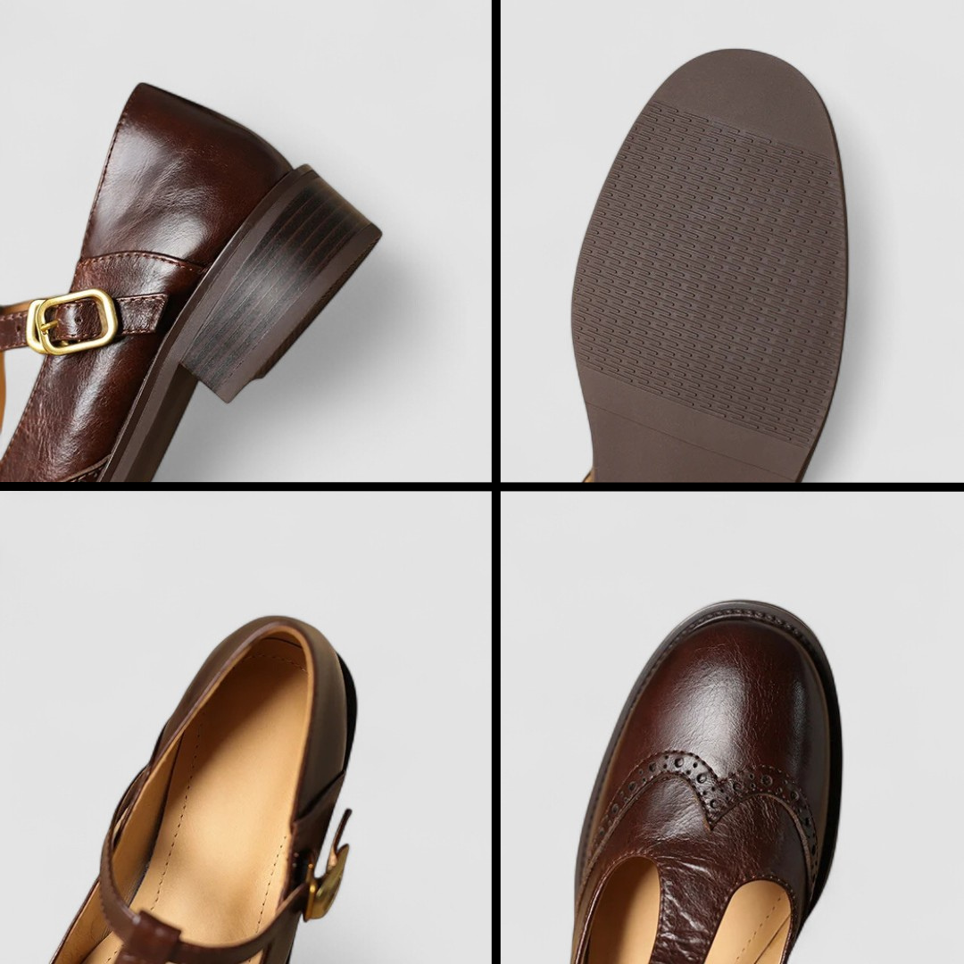 Mary Jane Buckle Strap Flat Shoes product view 12 - Delvore