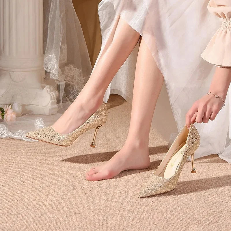 Crystal D'Orsay Wedding Heels