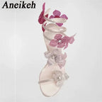 Crystal Flower 12cm Stiletto Sandals
