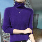 Fuzzy Turtleneck Sweater