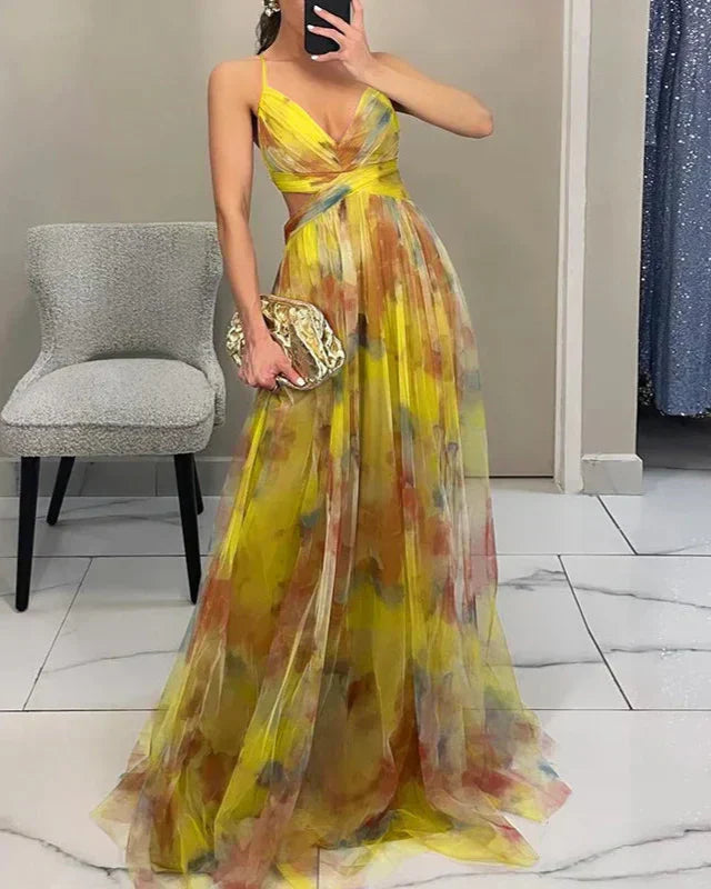 Floral Chiffon Wrap Maxi Dress product view 12 - Delvore