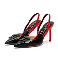Pointed Toe Slingback Stiletto Pumps