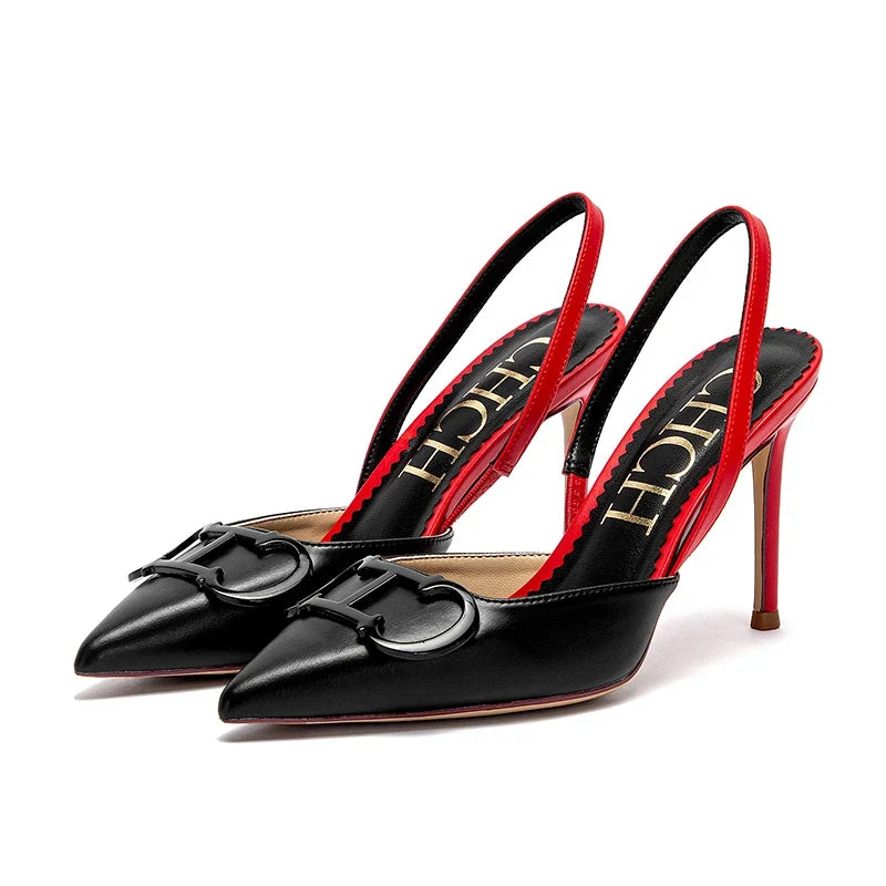 Pointed Toe Slingback Stiletto Pumps