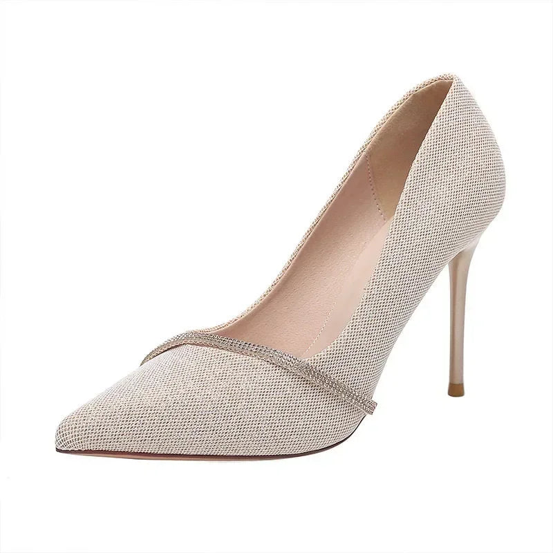 Sparkle Trim Pointed Stiletto Pumps