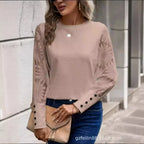 Floral Sleeve Waffle Top