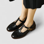 Mary Jane Buckle Strap Flat Shoes product view 6 - Delvore