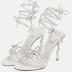 Crystal Flower 12cm Stiletto Sandals