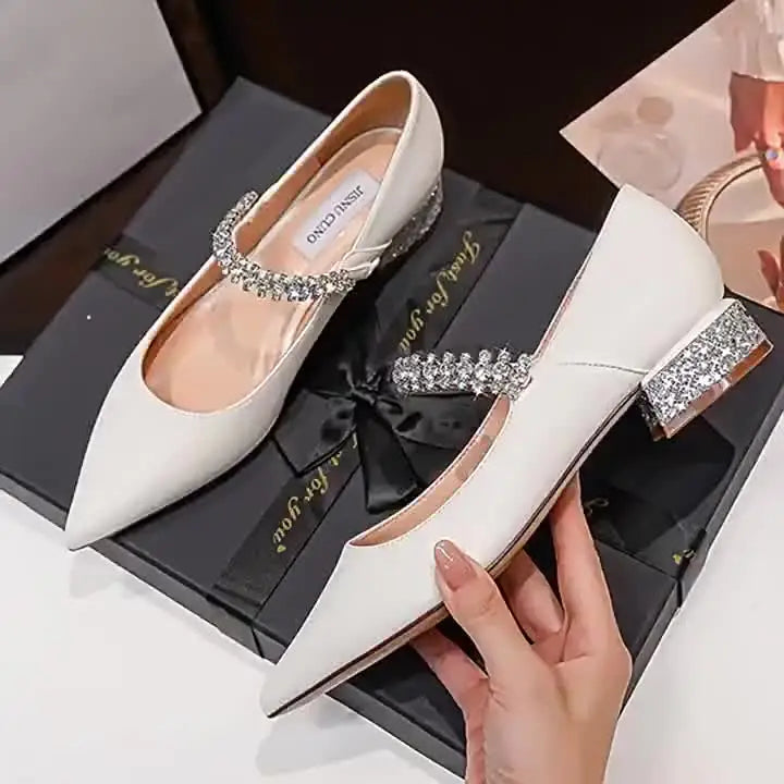 Rhinestone Strap Mary Jane Pumps