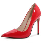 Glossy Pointed Toe Stiletto Pumps