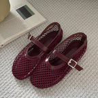 Mesh Mary Jane Ballet Flats