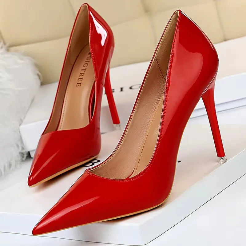 Patent Pointed Toe Stiletto Pumps