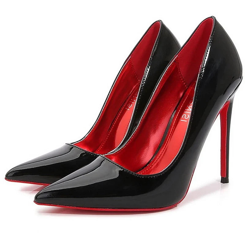Glossy Pointed Toe Stiletto Pumps