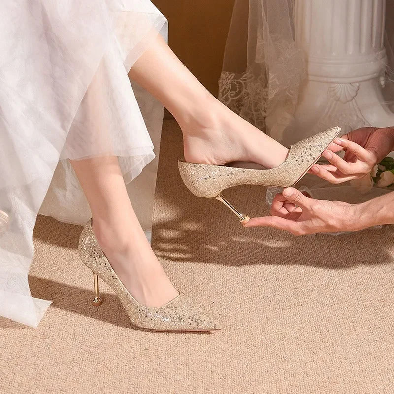 Crystal D'Orsay Wedding Heels