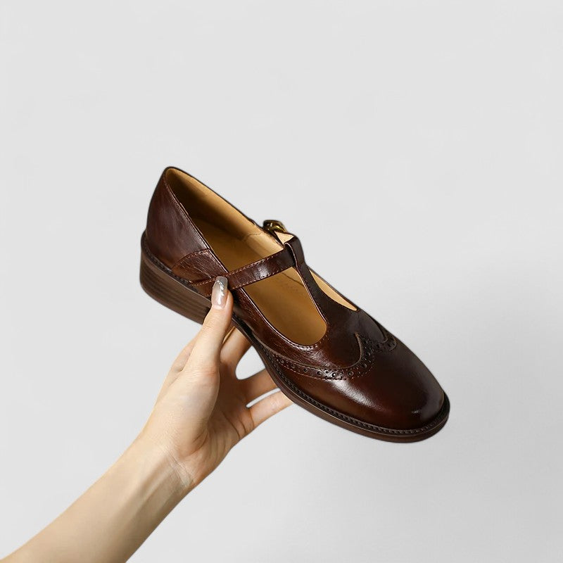 Mary Jane Buckle Strap Flat Shoes product view 11 - Delvore