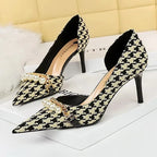 Pearl Chain Stiletto Pumps