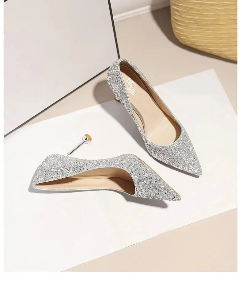Crystal D'Orsay Wedding Heels