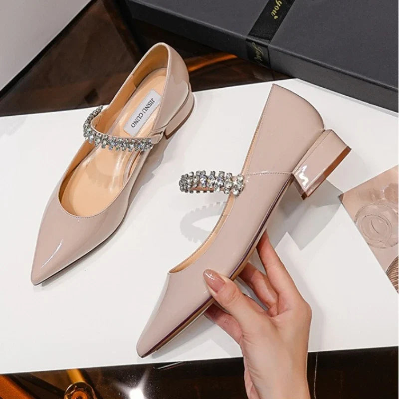 Rhinestone Strap Mary Jane Pumps