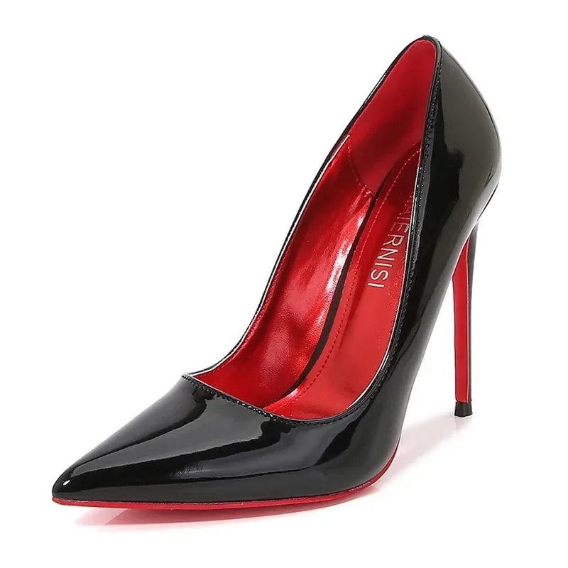 Glossy Pointed Toe Stiletto Pumps
