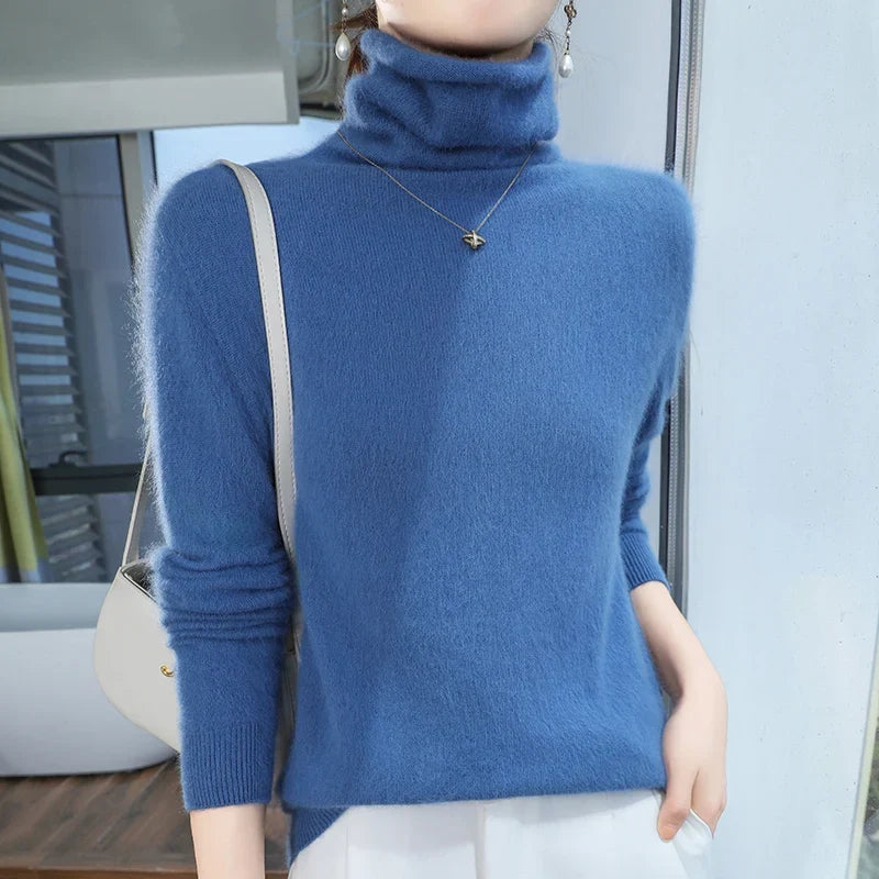 Fuzzy Turtleneck Sweater