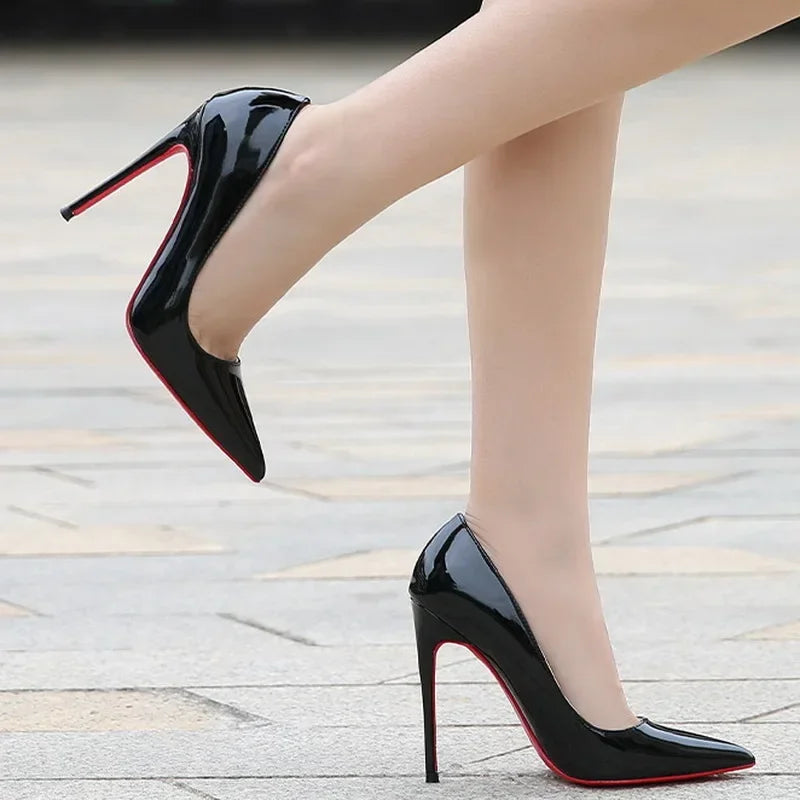 Glossy Pointed Toe Stiletto Pumps