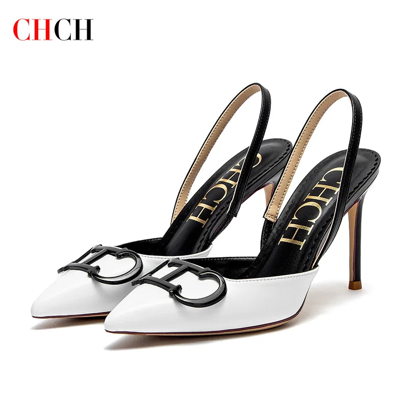 Pointed Toe Slingback Stiletto Pumps